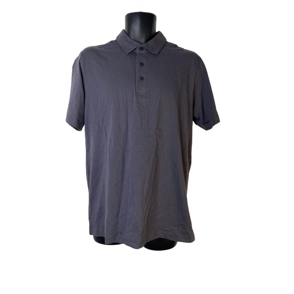 Jeff Men's Waterbury Polo Shirt Short‎ Sleeve Charcoal Size Large